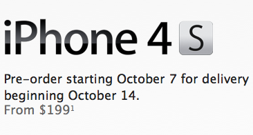iPhone 4S pre order