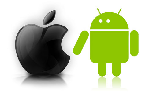 Apple vs Android logo