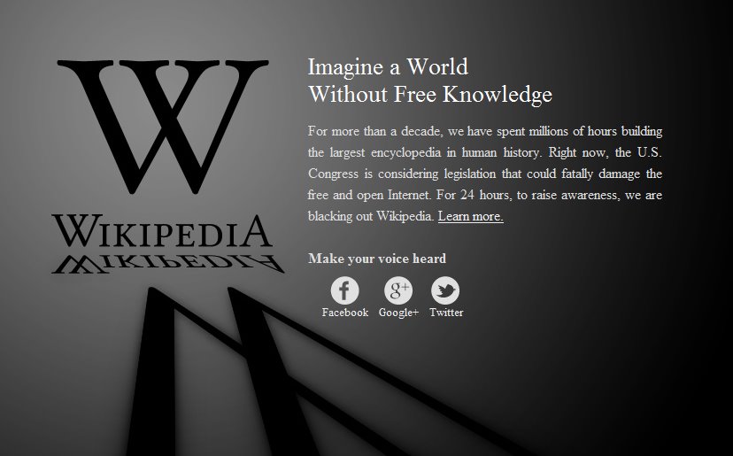 Wikipedia blackout logo