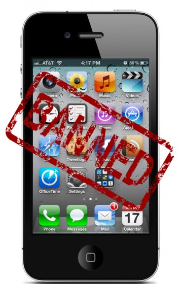 iPhone banned logo