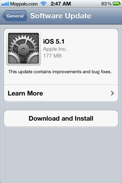 iOS 5.1 update logo