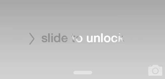 Slide to unlock iOS 7.1