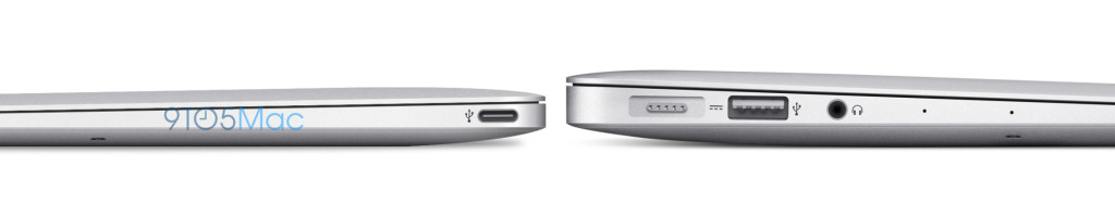 12-inch MacbookAir on left vs 11 inch Macbook Air on right.
