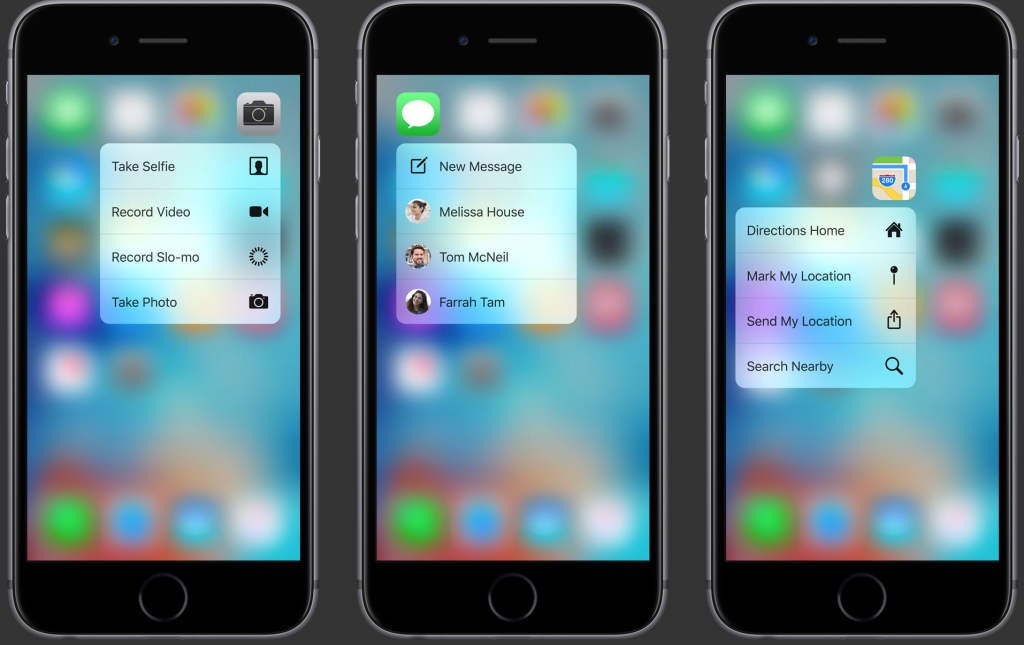iPhone 6S 3D touch
